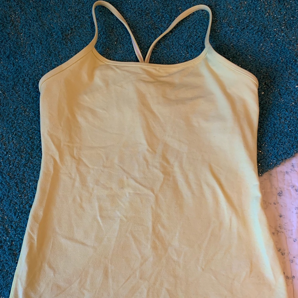 Yellow Lululemon Power Y Tank in Luon Fabric 💛